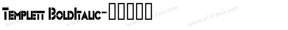 Templett BoldItalic字体转换